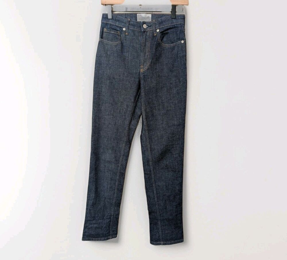 Everlane High Rise Straight Jeans Womens 26R Blue Stretch Denim Casual